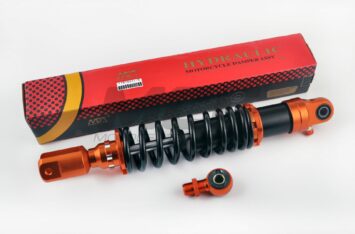 Амортизатор универсальный (+ переходник) 350mm, (с подкачкой)