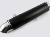 Глушитель (тюнинг) 420*100mm, креп. 78mm (нержавейка, черный матовый, прямоток, без креплений, mod:64)