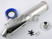 Глушитель (тюнинг) 420*100mm, креп. 78mm (нержавейка, хром, прямоток, mod:11)