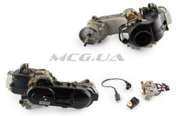 Двигатель 4T GY6 80cc (139QMA, длинный) (12" колесо, карбюратор, коммутатор, катушка зажигания) "SL"