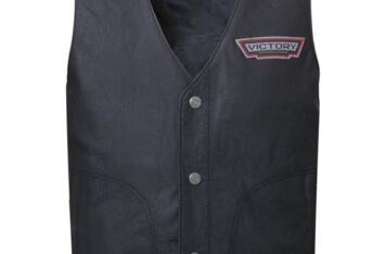 Borderland Vest - Black Leather by Victory Motorcycles®