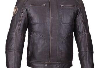 Brown Leather Rocker Jacket by Indian Motorcycle