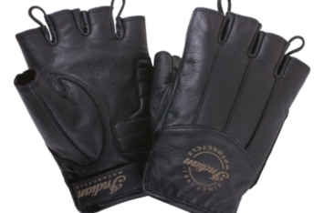 Fingerless Gloves - Black leather by Indian Motorcycle