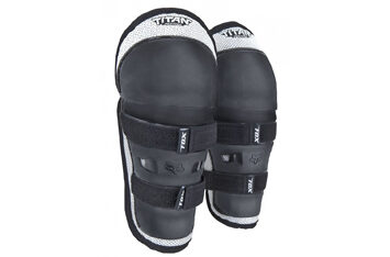 Детские Наколенники Fox Peewee Titan Knee/Shin Black/Silver Детские наколенники FOX PeeWee Titan Knee/Shin Black/Silver