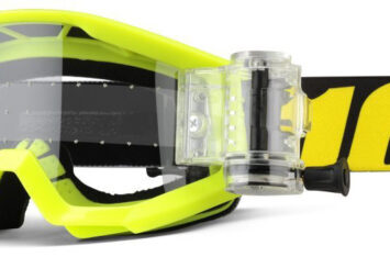 Детские мото очки 100% STRATA JR Mud Goggle Neon Yellow - Clear Lens