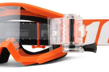 Детские мото очки 100% STRATA JR Mud Goggle Orange - Clear Lens