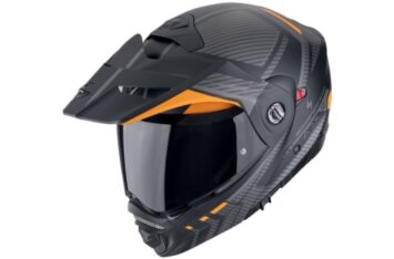 Мотошлем Scorpion VX-16 Evo Air Matt Black White Orange